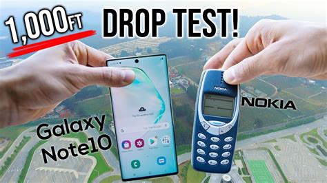 Samsung Galaxy Note 10 Drop Test from 1000FT VS Nokia 3310